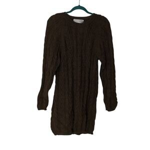 Adrienne Vittadini Alpaca Fishermen Knit Sweater Dress